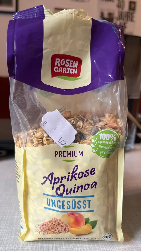 Aprikose Quinoa Müsli (ungesüßt)