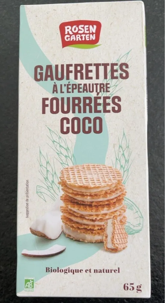 Gaufrettes à l’épeautre fourrées coco