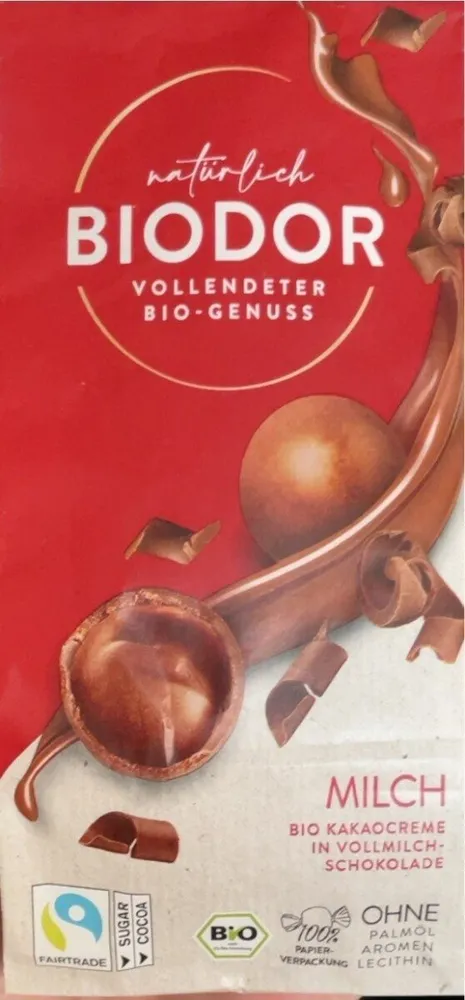 Biodor Milch - Bio-Kakaocreme in Vollmilchschokolade