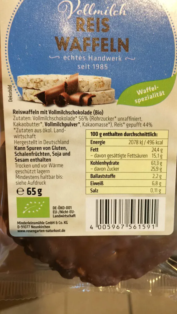 Reis Poppers, Vollmilch