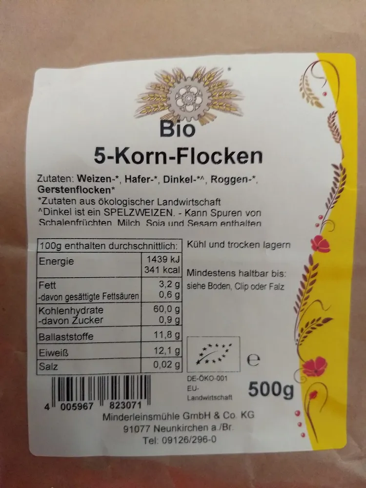 Bio 5-Korn-Flocken