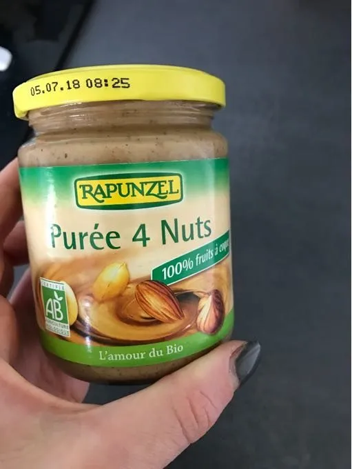 Puree 4 Nuts Bio Arachide-noisette-amandes-cajou