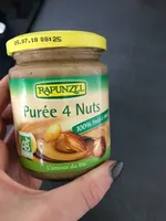 Puree 4 Nuts Bio Arachide-noisette-amandes-cajou