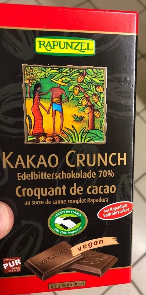 Rapunzel Kakao Crunch Edelbitterschokolade