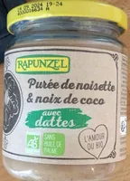Purée de noisette et noix de coco