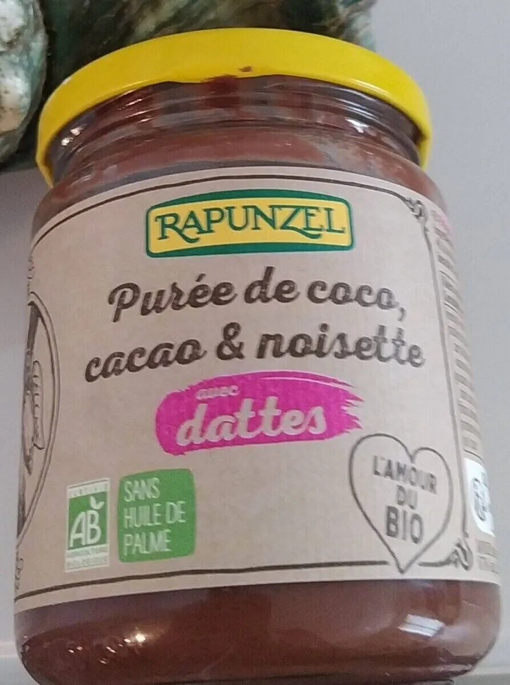 Purée de coco, cacao & noisette avec dattes