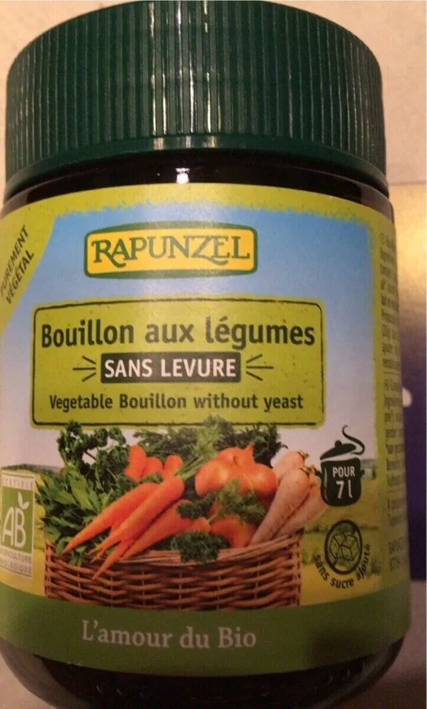 Bouillon aux légumes SANS LEVURE