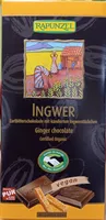 Ingwer - Zartbitterschokolade mit kandierten Ingwerstückchen - Ginger chocolate