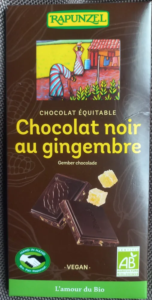 Chocolat noir au gingembre