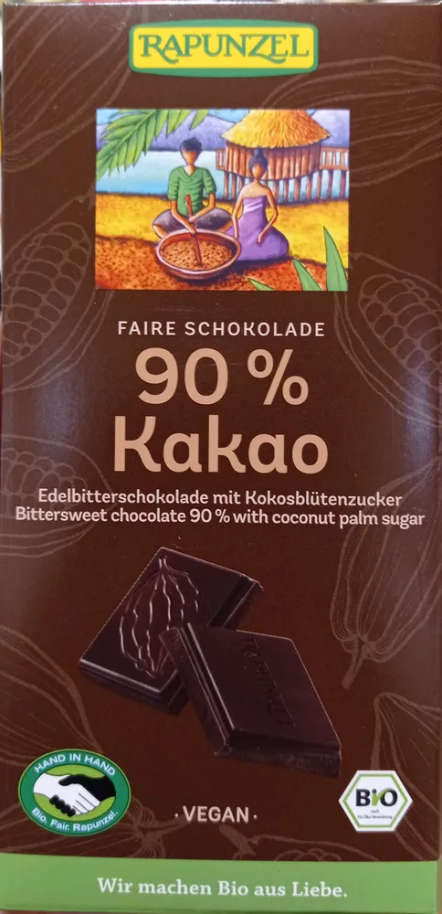 Edelbitter Schokolade 90%