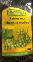Raisins secs "Thomson seedless"