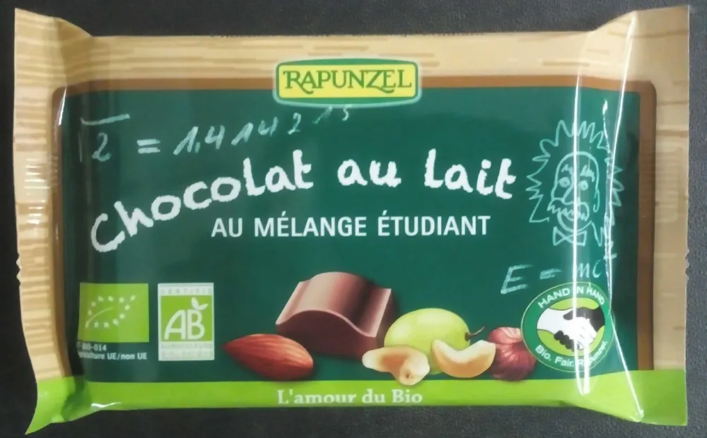 Chocolat au lait au mélange étudiant