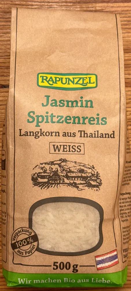 Jasmin Spitzenreis Langkorn aus Thailand weiß