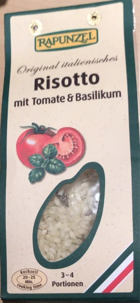 Rapunzel Risotto Tomate Basilikum,250 GR Packung