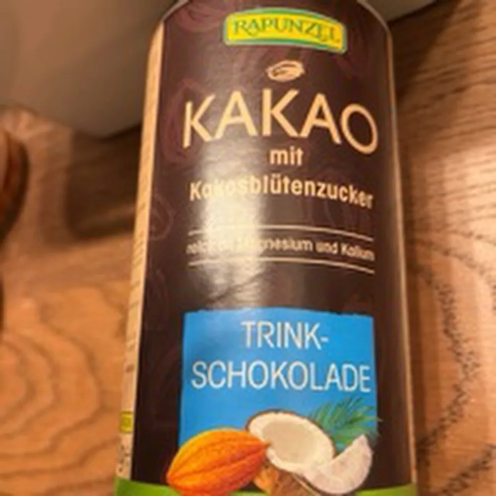 KAKAO mit Kokosblütenzucker TRINK-SCHOKOLADE