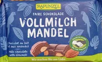 Faire Schokolade Vollmilch Mandel