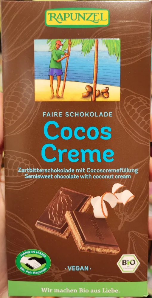 Cocos Creme Zartbitter Schokolade