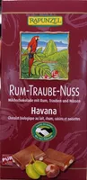 Havana chocolat au lait rhum raisin noisettes