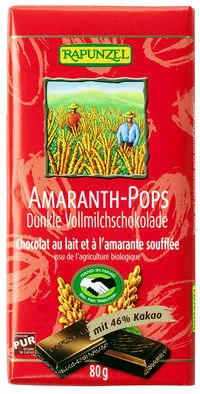 Dunkle Vollmilchschokolade mit Amaranth
