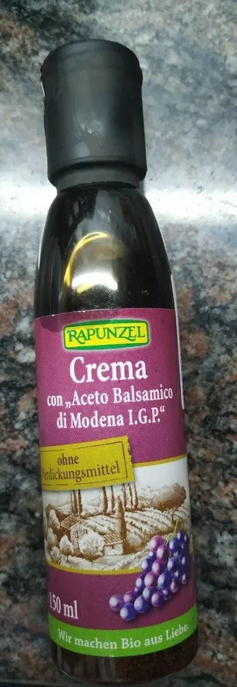 Crema con aceite balsámico de módena