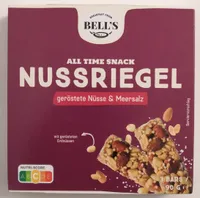 Nussriegel geröstete Nüsse & Meersalz