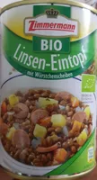 Zimmermann Bio Linsen-Eintopf mit Würstchenscheiben