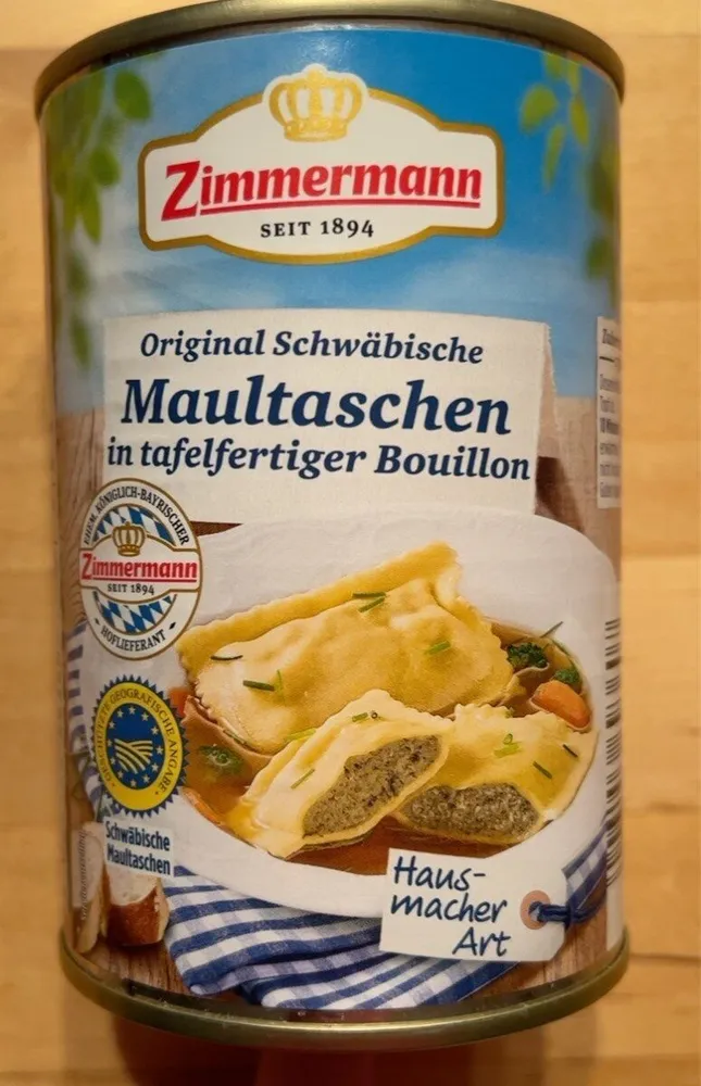 Maultaschen in tafelfertiger Bouillon
