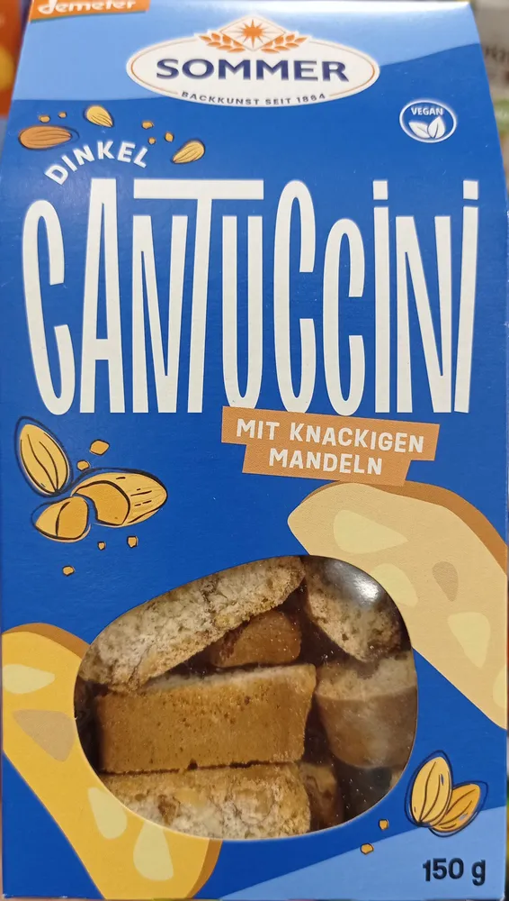Sommer Dinkel Cantuccini mit Mandeln 4006182005013  Knuspriges Dinkel-Mandel-Gebäck