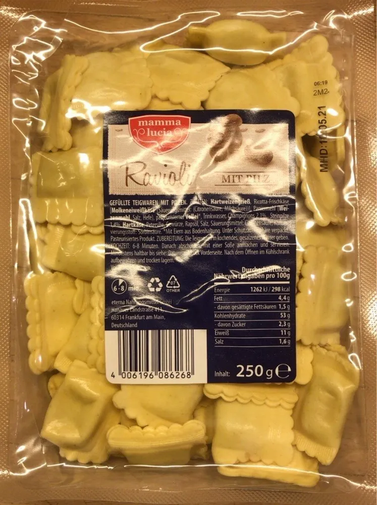 Ravioli mit pilzen