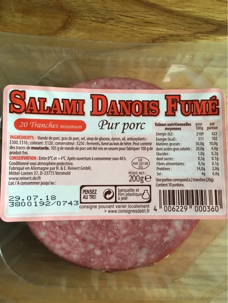 Salami Danois Fumé