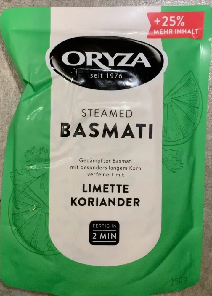 Steamed Basmati Limetten Koriander