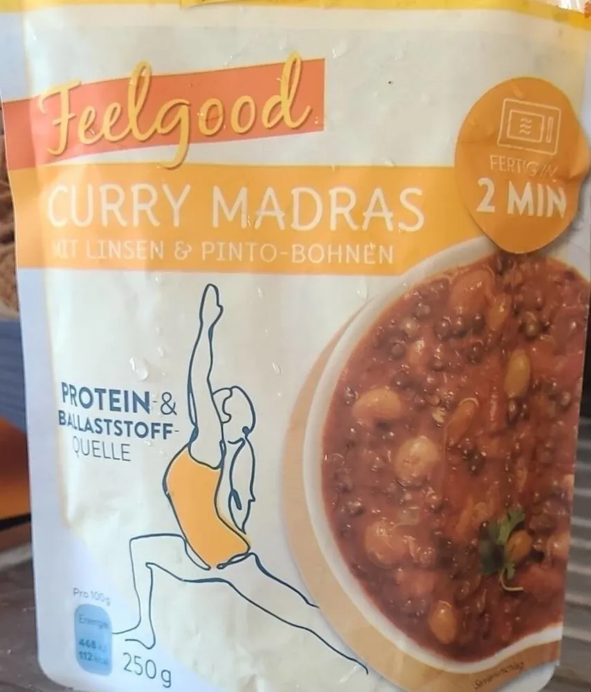 Curry Madras mit Linsen & Pinto-Bohnen