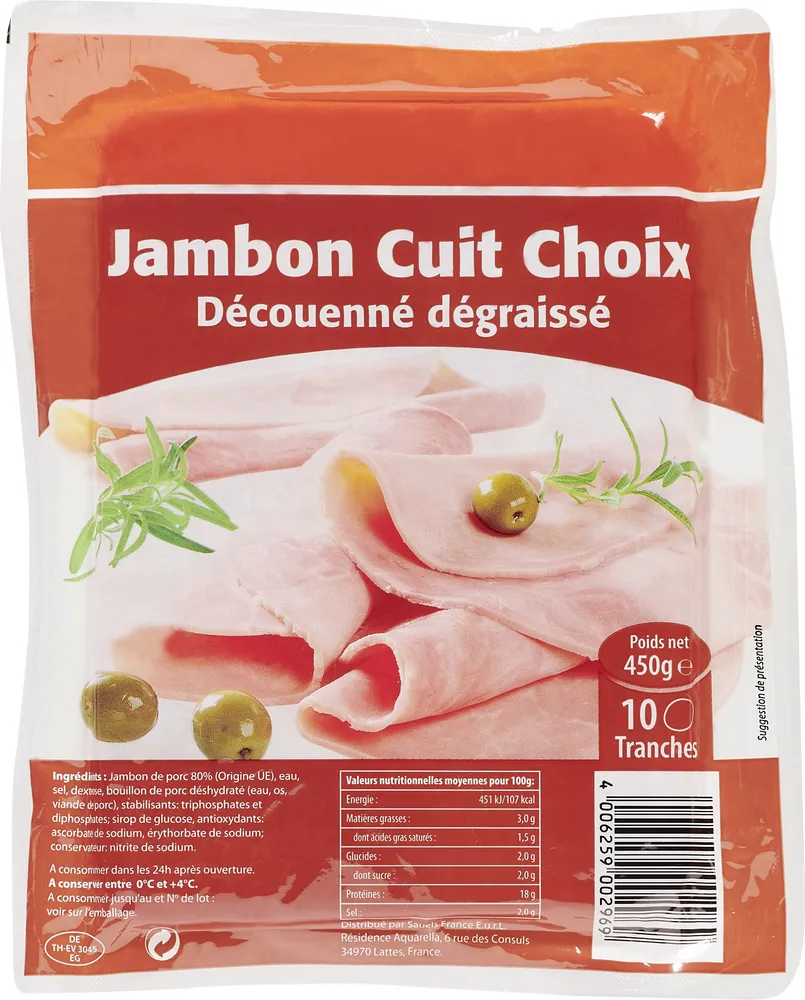 Jambon cuit choix