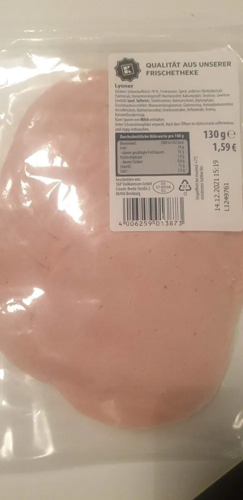 Fleischwurst aus der Frischetheke