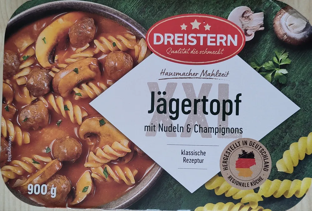 Jägertopf mit Nudeln und Champignons