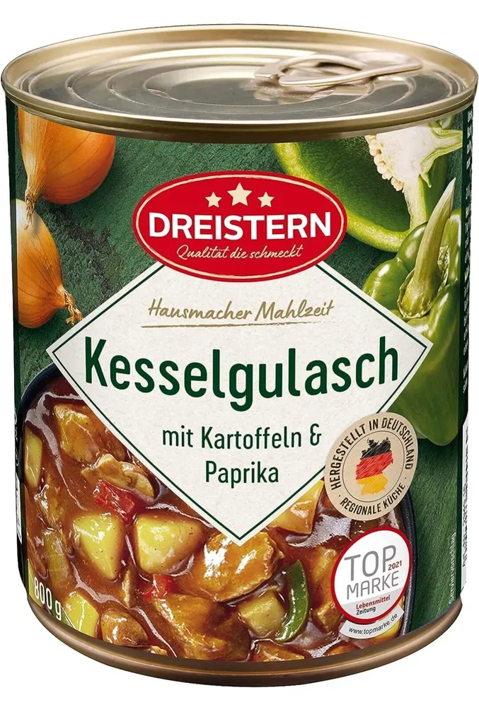 Kesselgulasch mit Kartoffeln und Paprika