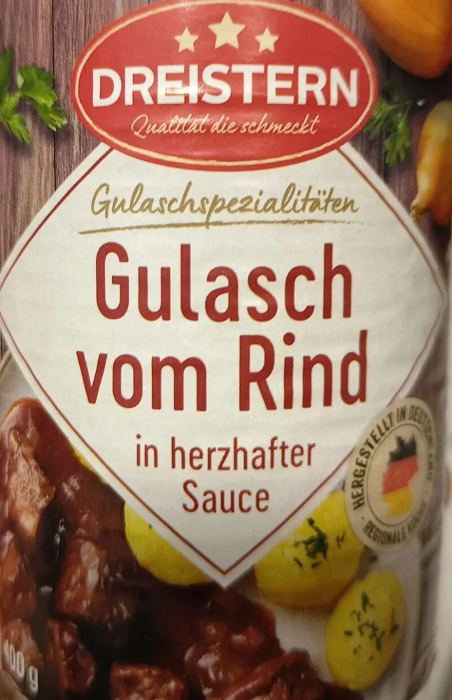 Gulasch vom Rind/ Dreistern