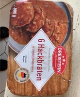 Dreistern Hackbraten in herzhafter Zwiebelsauce 4006276085365 Hackbraten (aus fein zerkleinertem Schweinefleisch) in Zwiebelsauce