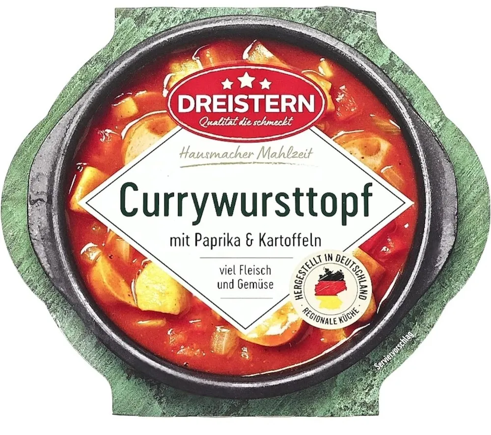 Currywursttopf mit Paprika und Kartoffeln