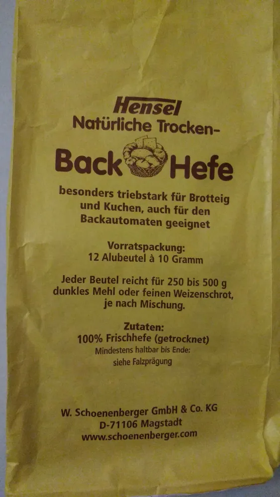 Natürliche Trocken-Backhefe