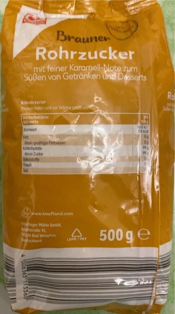 Brauner Rohrzucker