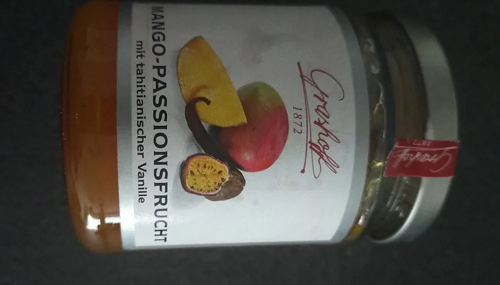 Confiture mango-passion vanille