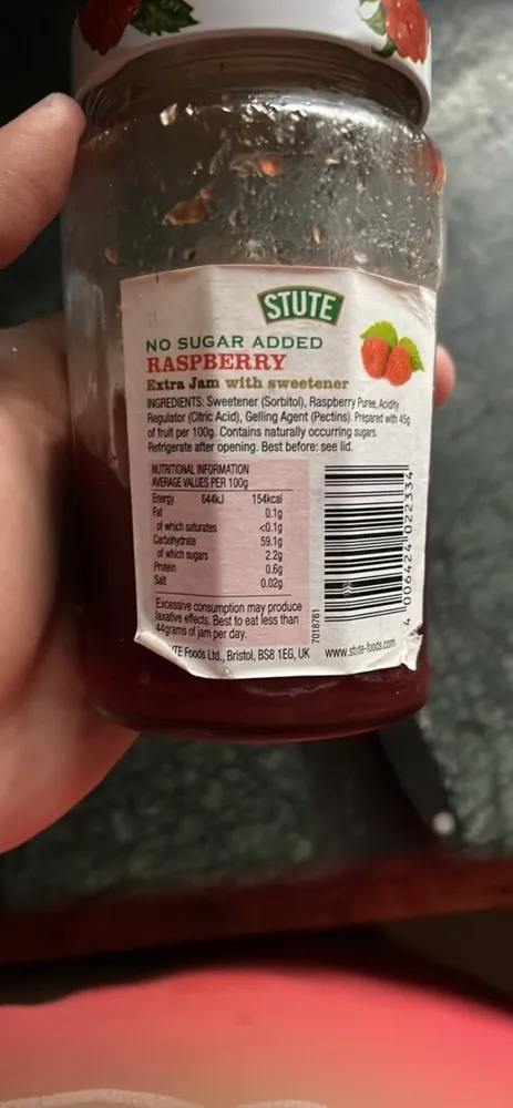 Stute Diabetic Raspberry Seedless Jam - 430g