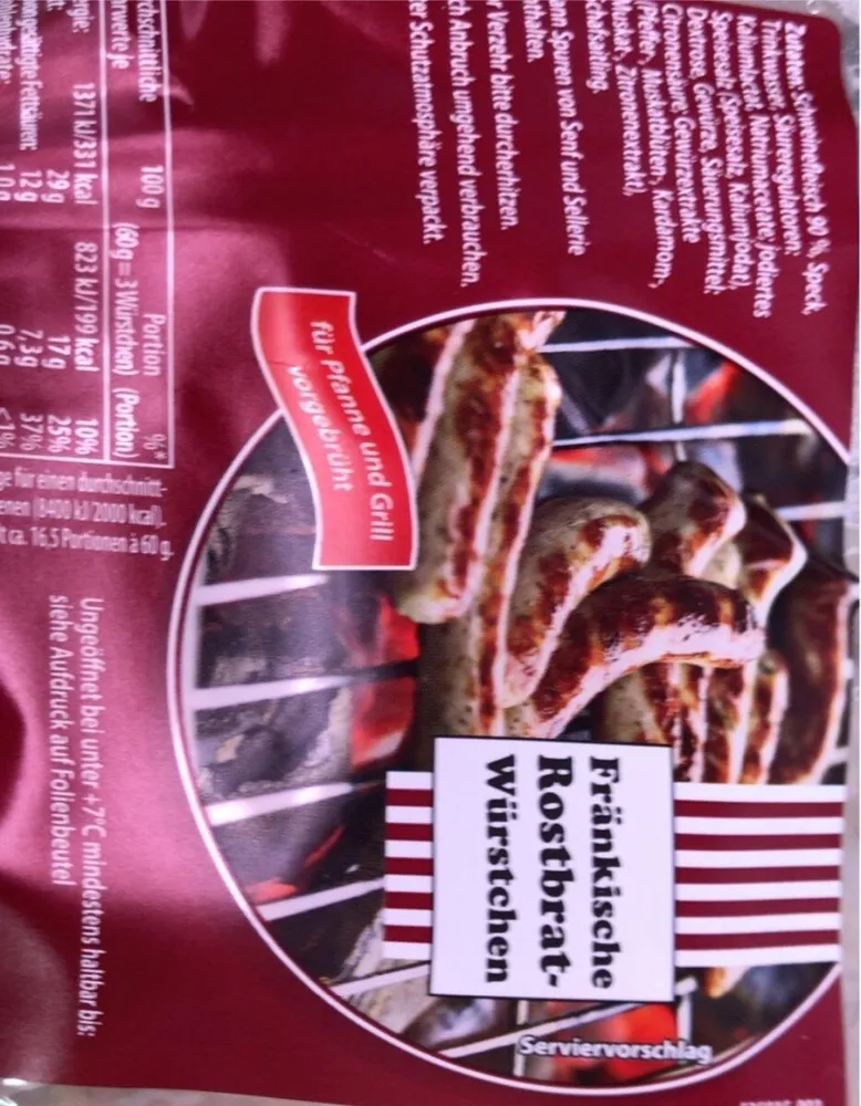 Fränkische Rostbratwurst