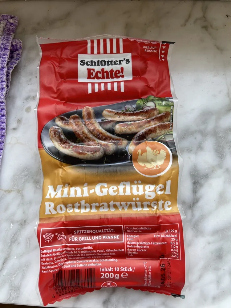 Mini Geflügel Rostbratwürste