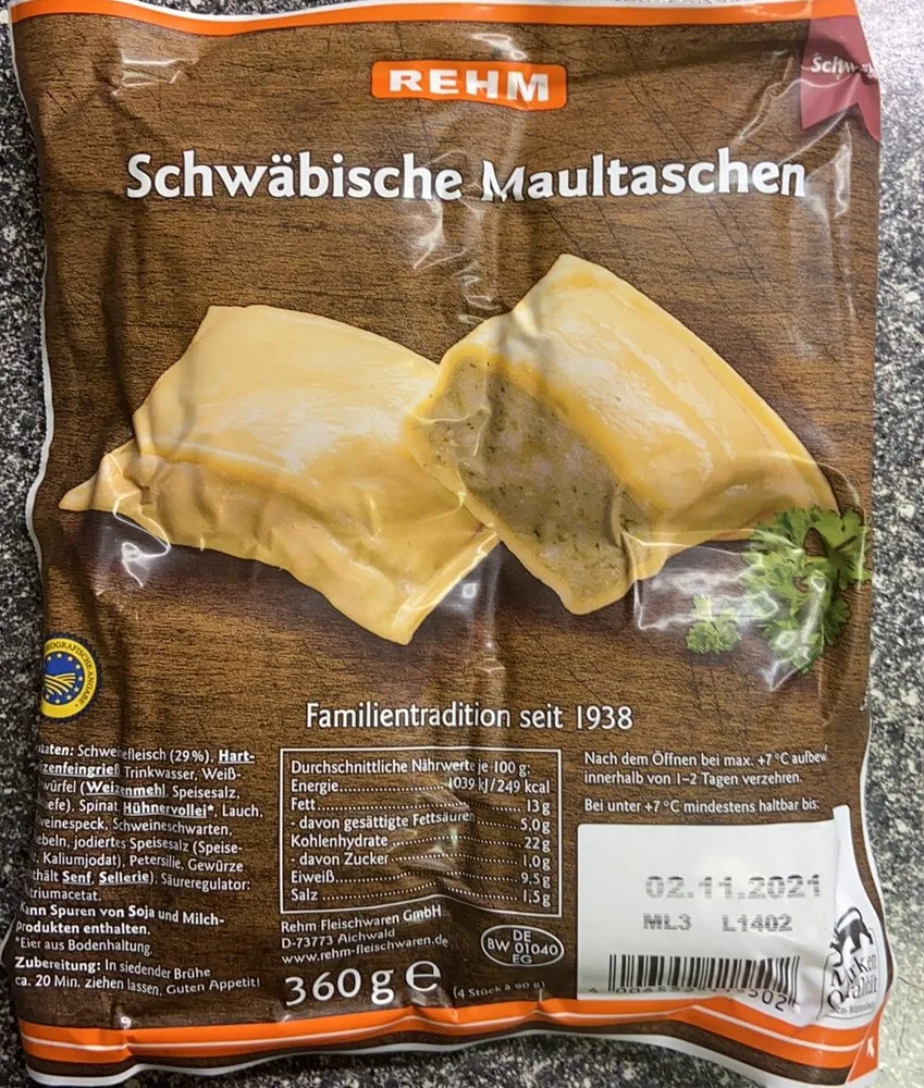 Schwäbische Maultaschen