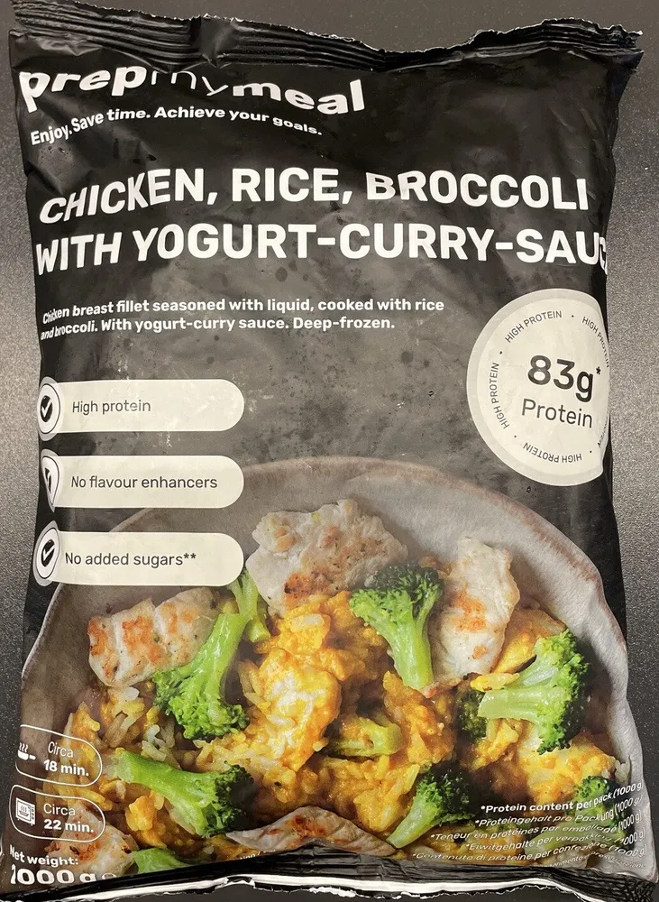 Chicken Rice Broccoli With Yogurt Curry Sauce
