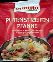 Putenstreifen Pfanne mit Gnocchi & knackigem Gemüse in cremiger Joghurt-Sosse