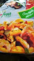 Conchiglie et petites gambas