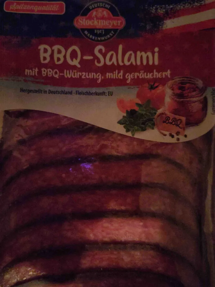 BBQ-Salami mit BBQ-Würzung, mild geräuchert
